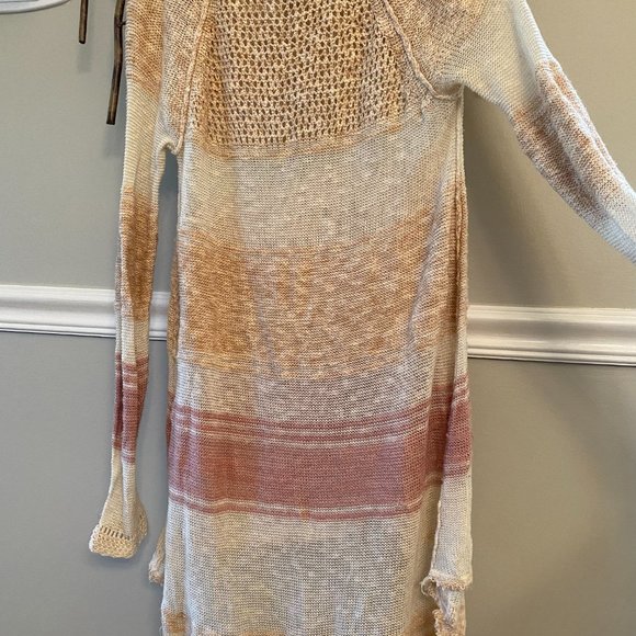 Free People Tan Sweater, Pink Sweater, Hi Low Shirt - Picture 4 of 5